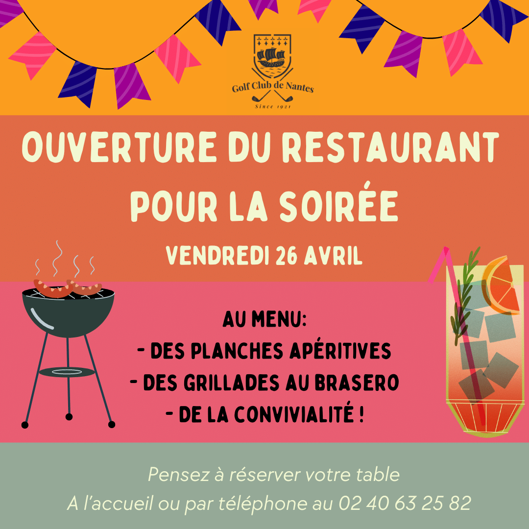 Ouverture spéciale du restaurant en soirée