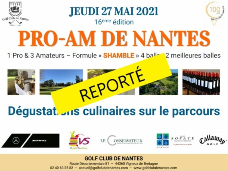 16ème Pro-Am de Nantes : REPORTÉ