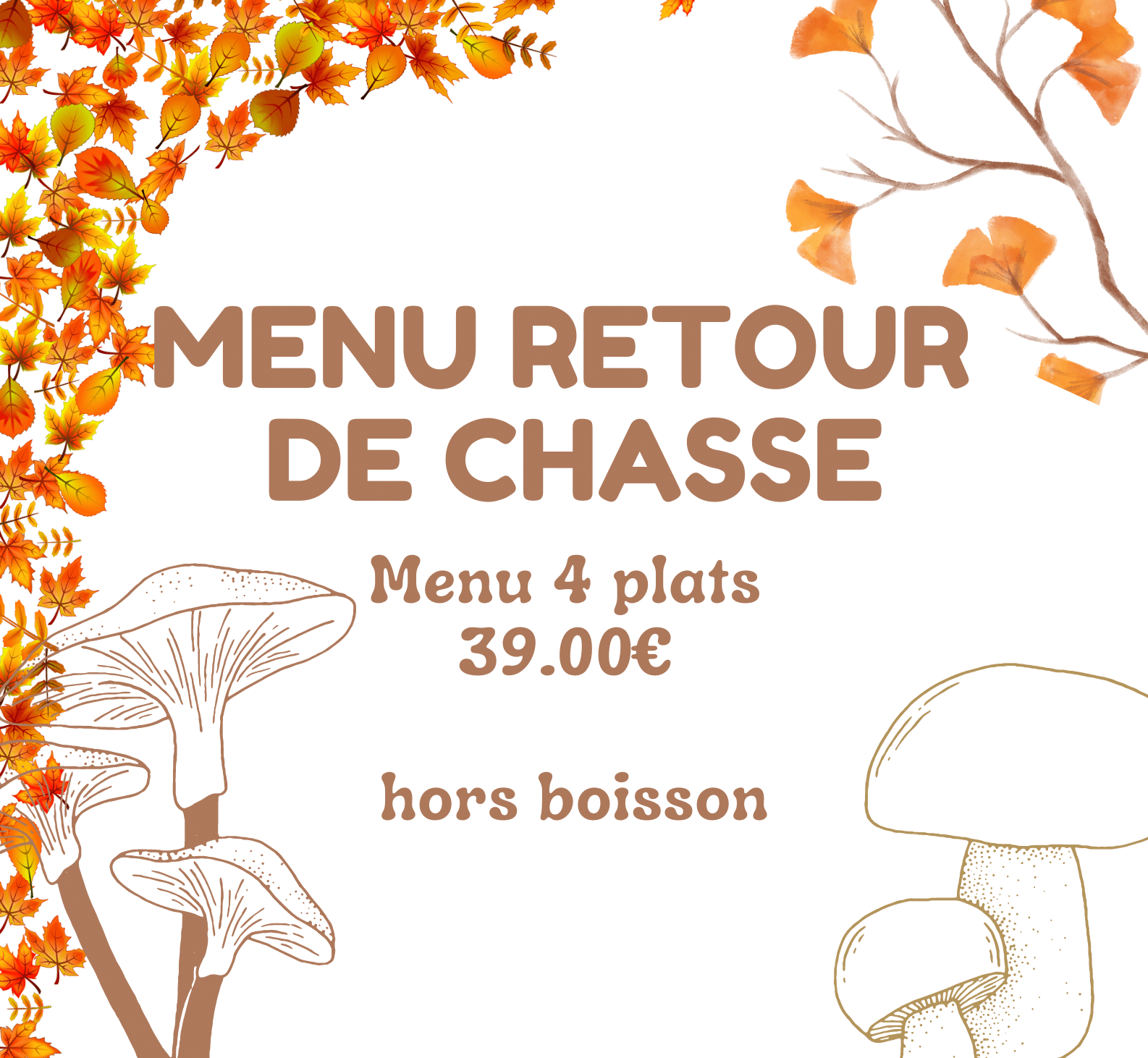 Menu retour de chasse